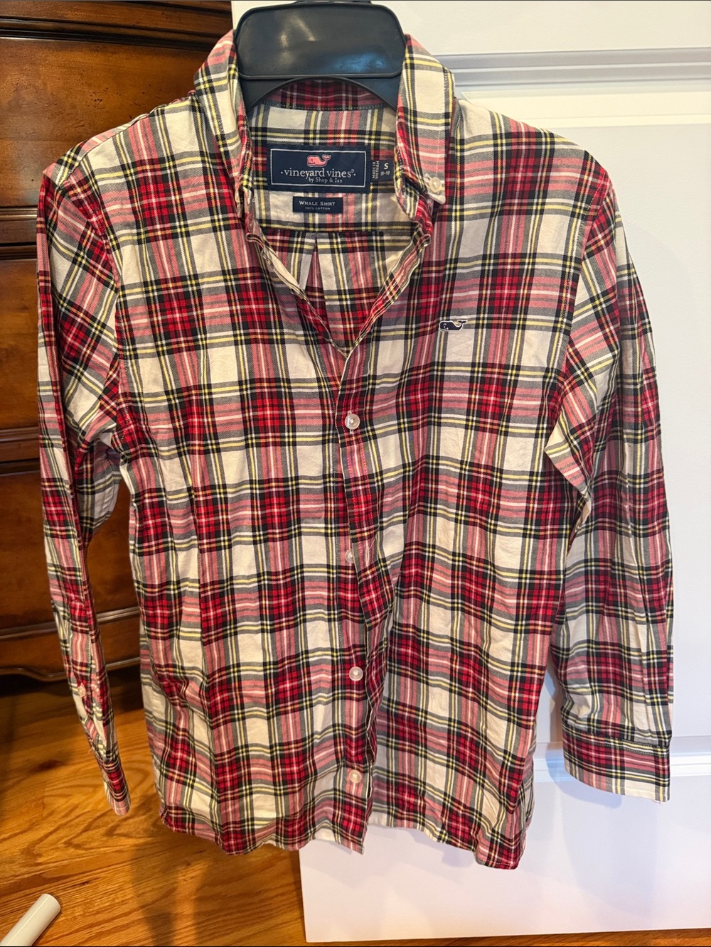 Vineyard Vines Boy’s Red Plaid Button-Down Shirt
